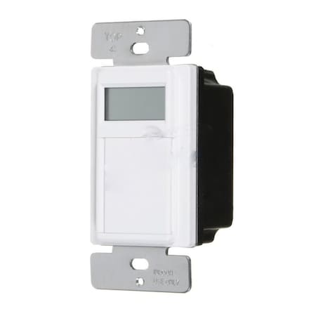 American Imaginations 1200W Rectangle White Digital Wall Switch Timer Plastic-Aluminum AI-37436